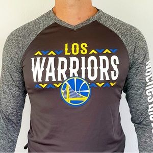 Golden State Warriors NBA gray athletic long sleeve tee size medium